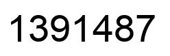 Number 1391487 black image