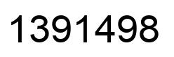 Number 1391498 black image