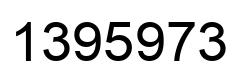Number 1395973 black image