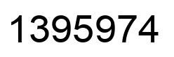 Number 1395974 black image