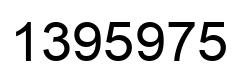 Number 1395975 black image