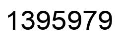 Number 1395979 black image