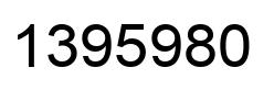 Number 1395980 black image