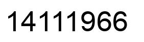 Número 14111966 imagen negro