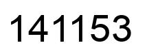 Número 141153 imagen negro