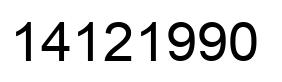 Número 14121990 imagen negro