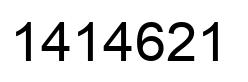 Number 1414621 black image