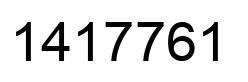 Number 1417761 black image