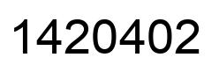 Number 1420402 black image