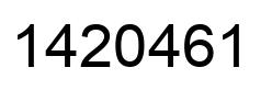 Number 1420461 black image