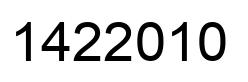 Number 1422010 black image