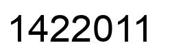Number 1422011 black image