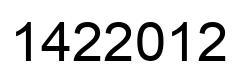 Number 1422012 black image