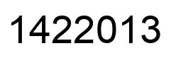 Number 1422013 black image