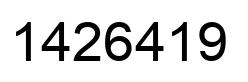 Number 1426419 black image