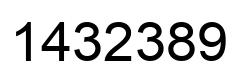 Número 1432389 imagen negro