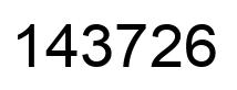 Number 143726 black image
