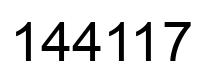 Number 144117 black image