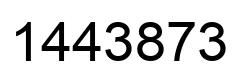 Number 1443873 black image
