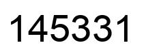 Number 145331 black image