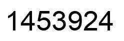 Number 1453924 black image