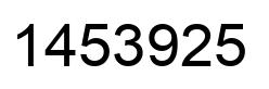 Number 1453925 black image