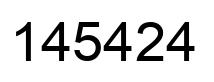Number 145424 black image