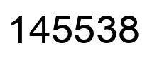 Number 145538 black image