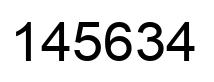 Number 145634 black image