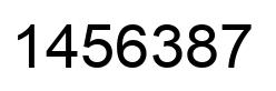 Number 1456387 black image