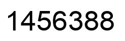 Number 1456388 black image