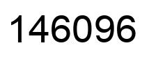 Number 146096 black image