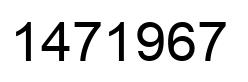 Number 1471967 black image