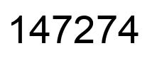 Number 147274 black image