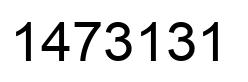 Number 1473131 black image