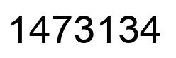 Number 1473134 black image