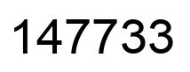 Número 147733 imagen negro