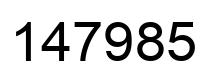 Número 147985 imagen negro