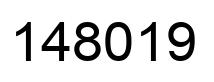 Number 148019 black image