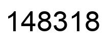 Number 148318 black image
