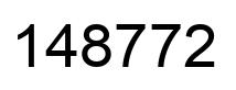 Number 148772 black image
