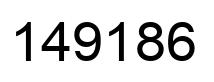 Number 149186 black image