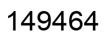 Number 149464 black image