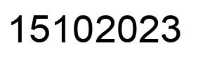 Number 15102023 black image