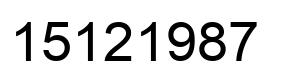 Número 15121987 imagen negro