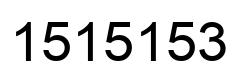 Number 1515153 black image