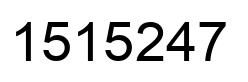 Number 1515247 black image