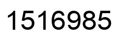 Number 1516985 black image