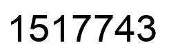 Number 1517743 black image