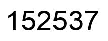 Number 152537 black image